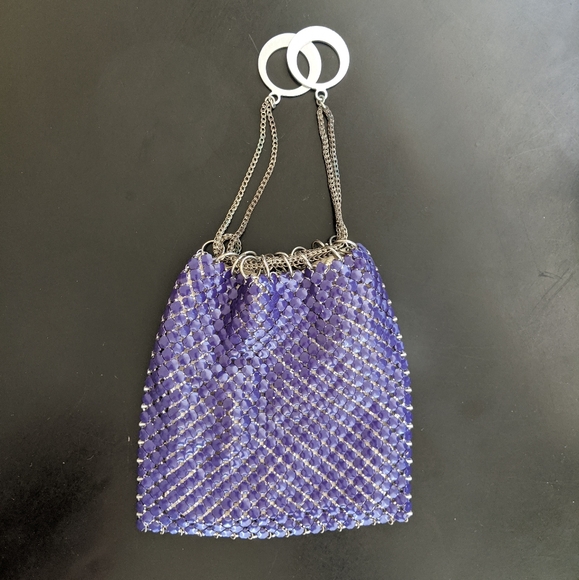 Handbags - RARE Vintage Chain Drawstring Purse Bag